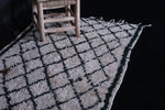 Vintage beni ourain rug runner 3 X 6.8 Feet