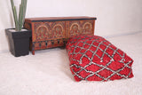 Handcrafted Moroccan Ottoman red Pouf Seat