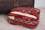 Hand Knotted berber Moroccan rug Pouf Ottoman