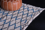 Handmade moroccan berber runner rug 3.4 X 6.5 Feet
