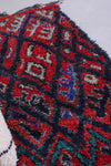 Vintage handmade moroccan berber runner rug 3.4 FT X 5.9 FT