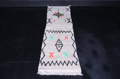 Long Flat Woven Berber Rug 1.8 X 7 Feet
