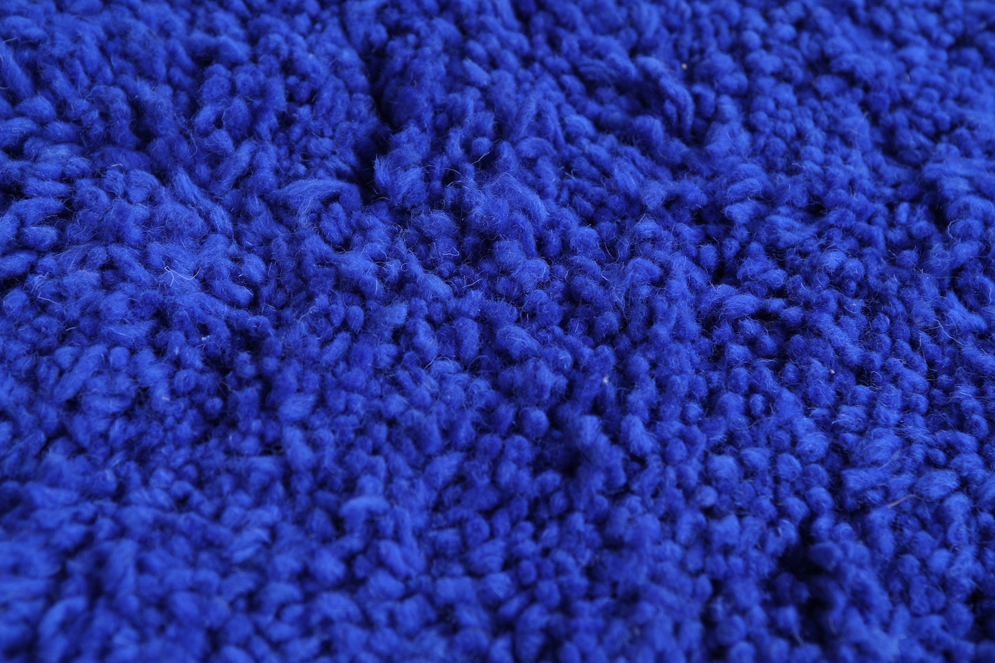Round berber handmade rug - Custom blue wool rug