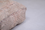 Two handmade berber vintage rug poufs