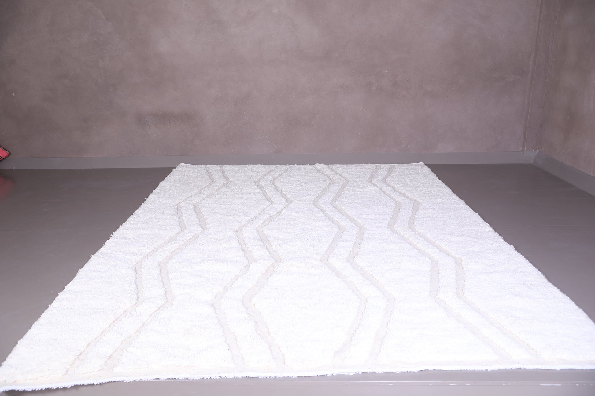 White Moroccan area rug - Custom Wool rug