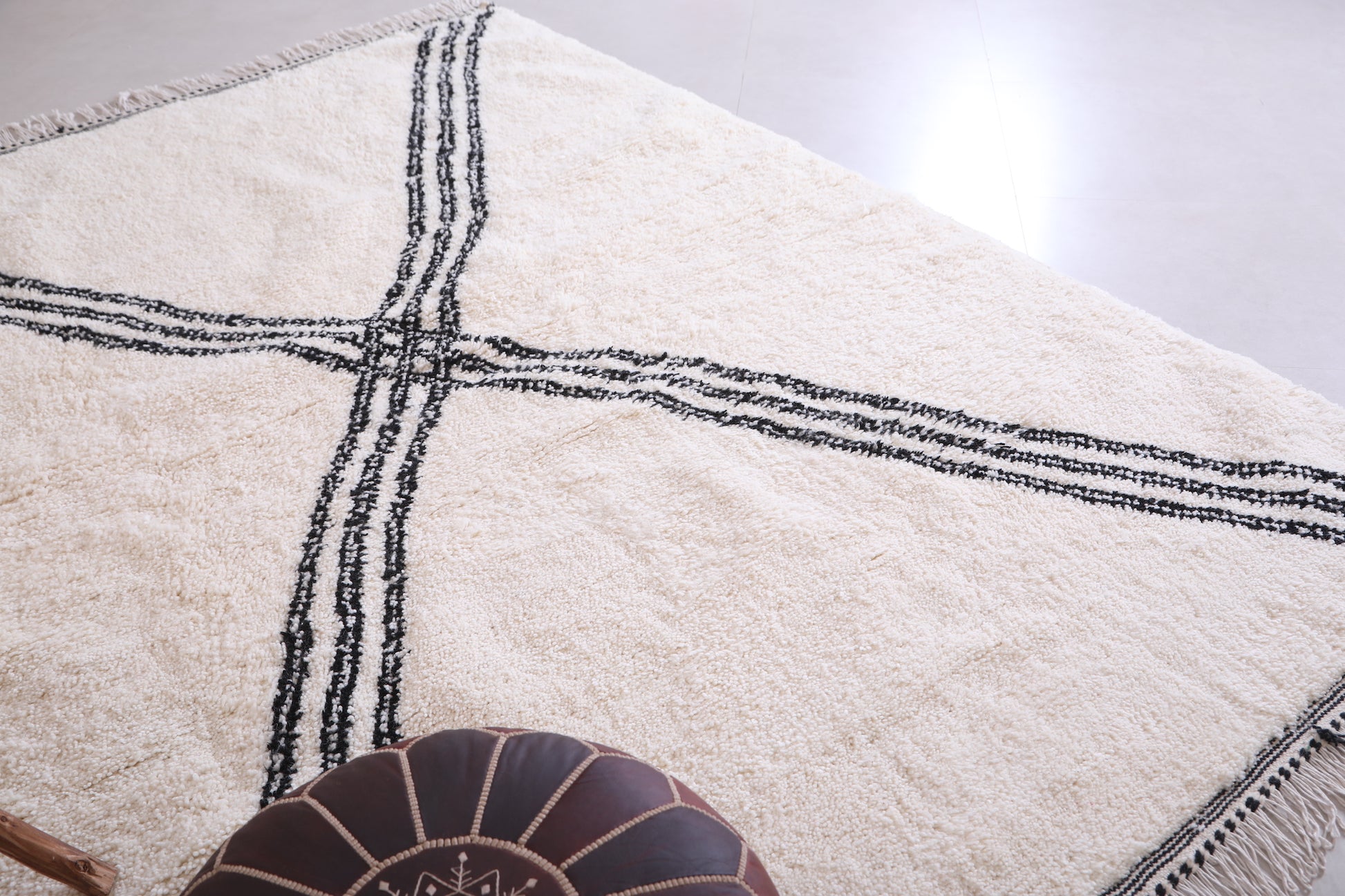 Custom moroccan carpet - wool handmade beni ourain rug