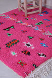 Pink moroccan rug 5 X 4.8 Feet