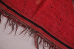 Red Flat Woven Moroccan Kilim Rug 4.2 X 10.4 Feet