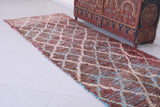 Vintage handmade moroccan berber runner rug 3.1 FT X 9.6 FT