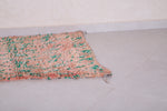 Pink and Green Moroccan Rug Runner 2.7 X 6 Feet