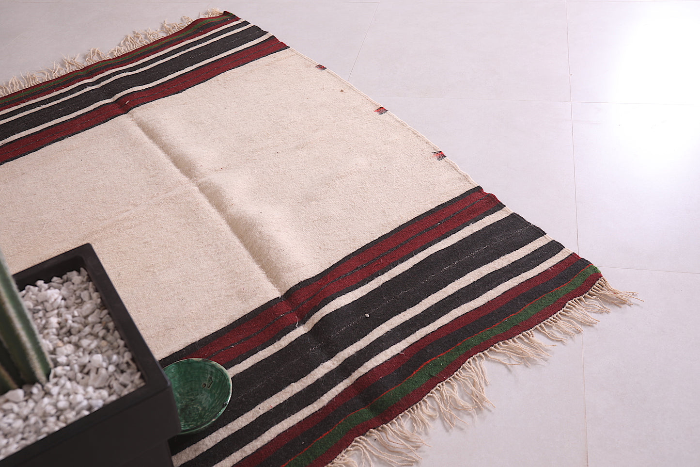 Moroccan Striped rug 3.5 X 5.2 Feet