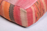 Stunning Kilim woven rug pouf ottoman