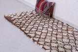 Vintage handmade moroccan berber runner rug  2.6 FT X 7 FT