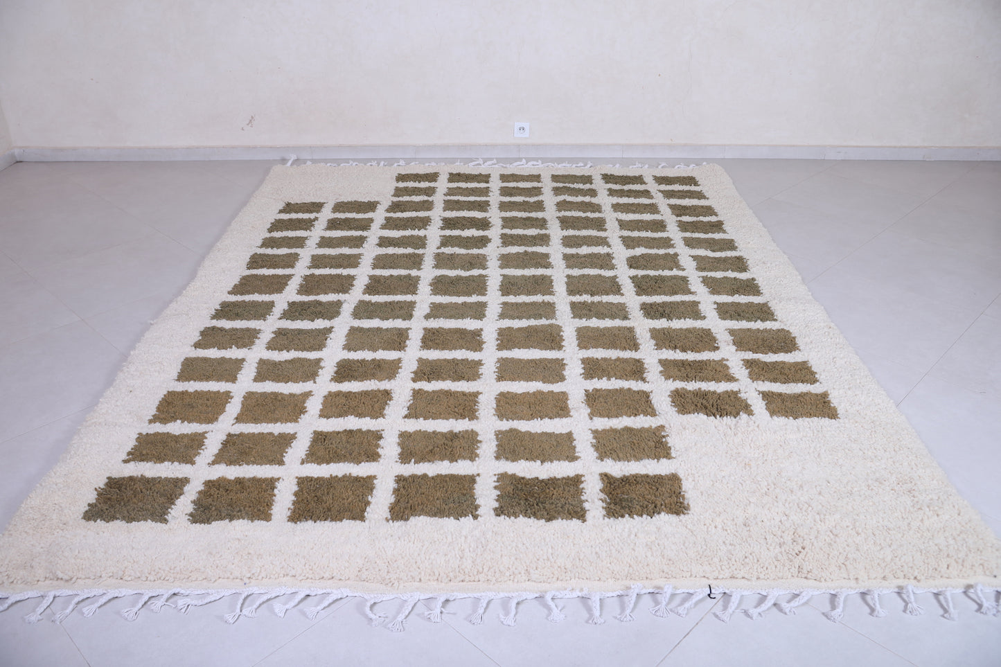 Contemporary rug - Green Checkered rug - Green rug
