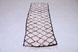Vintage handmade moroccan berber runner rug 2.4 FT X 7.5 FT