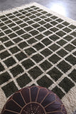 Moroccan Berber Rug - Green squares - Custom area rug
