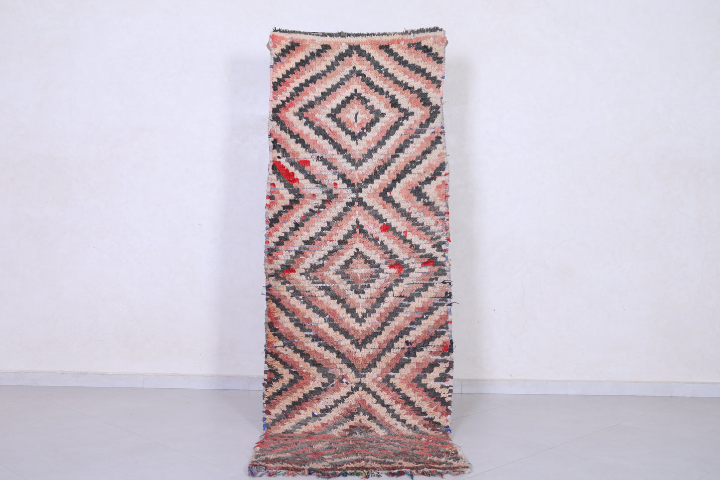 Vintage handmade moroccan berber runner rug 2.8 FT X 7.8 FT