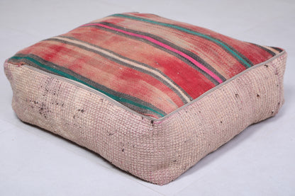 Two handmade moroccan old rug pouf