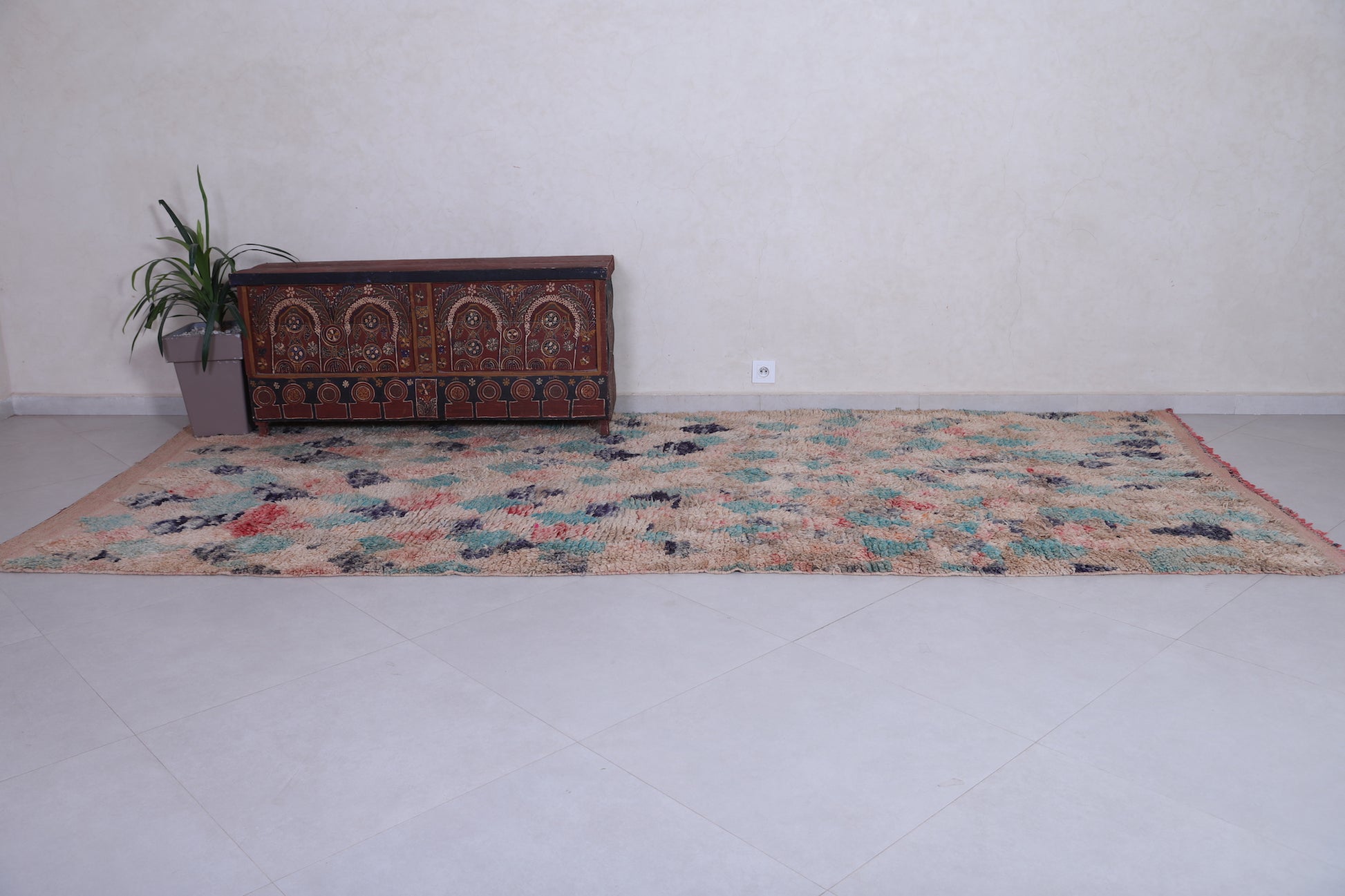 Colorful Moroccan Hallway Rug 5.1 X 11.7 Feet