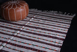 Striped berber blanket rug 5 ft x 8.6 ft