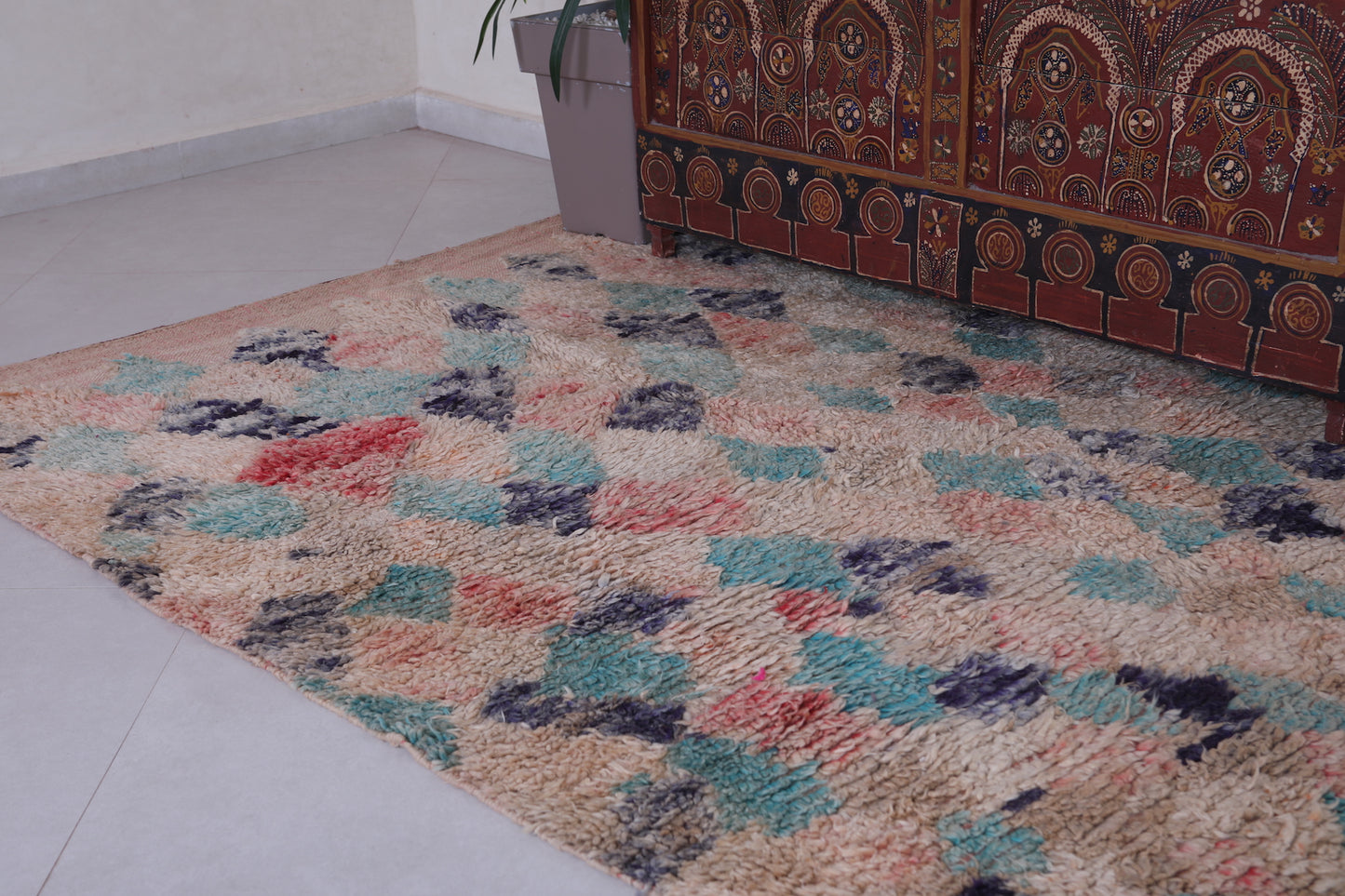 Colorful Moroccan Hallway Rug 5.1 X 11.7 Feet