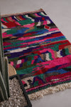 Colorful Vintage Azilal rug 3.8 X 5.6 Feet