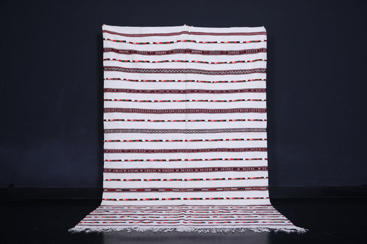 Moroccan Berber blanket rug 5.5 FT X 8.9 FT