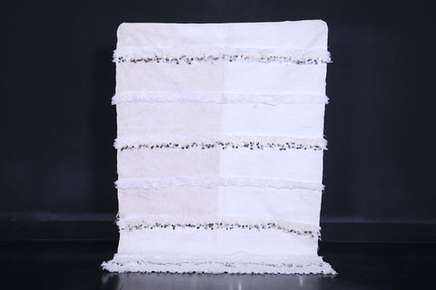 White berber wedding blanket 3.8 x 5.9 ft