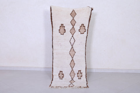 Vintage handmade moroccan runner rug 2.1 FT X 5.6 FT