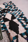 Moroccan Boucherouite rug  3.6 X 7 Feet