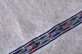 Vintage moroccan berber handwoven wedding blanket 3.3 FT X 5.9 FT