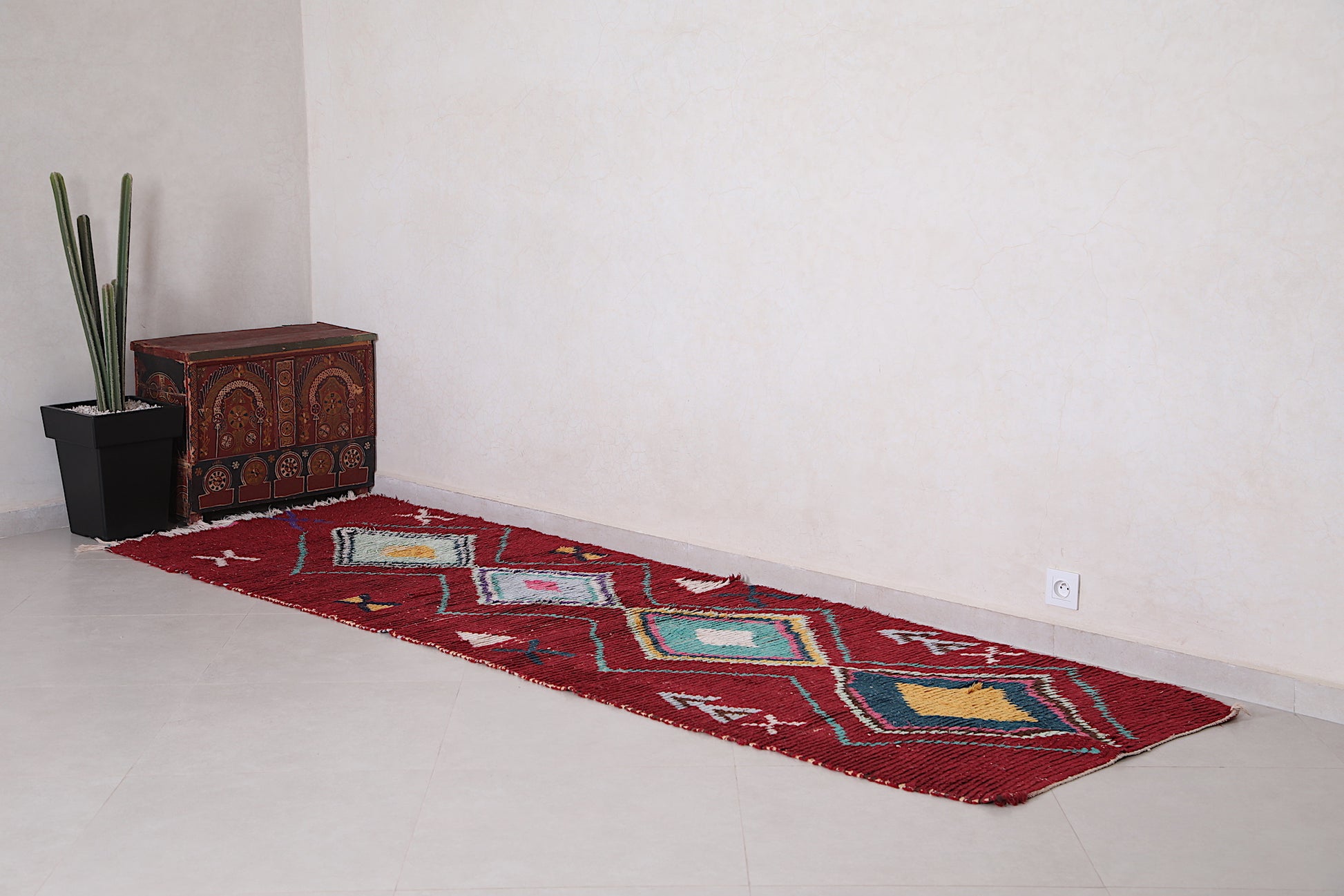 Runner moroccan rug 3.2 X 10.1 Feet