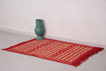 Vintage Berber kilim 3.2 ft x 4.2 ft