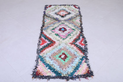 Vintage handmade moroccan runner rug 2.1 FT X 6.1 FT