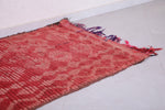 Vintage handmade moroccan runner rug 3.4 FT X 11.8 FT