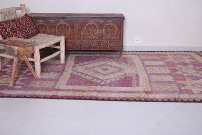 purple moroccan runner rug 5.5 X 14.4 Feet