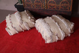 Two Moroccan Ottoman Pillows in White color