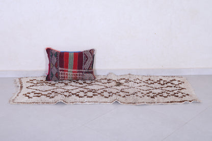 Vintage Handmade Moroccan Berber Rug 2.2 X 5.7 Feet