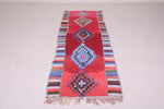 Red Moroccan rug 2.8 X 8.3 Feet
