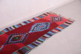 Red Moroccan rug 2.8 X 8.3 Feet
