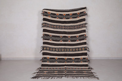 Handwoven Kilim Rug 4.5 FT X 8.5 FT – Traditional Moroccan Design - Handwoven Kilim