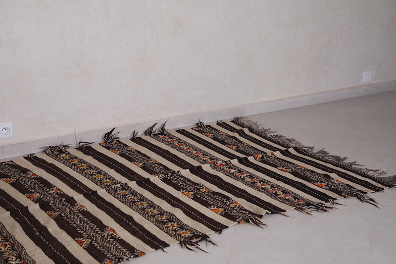 Handwoven Kilim Rug 4.5 FT X 8.5 FT – Traditional Moroccan Design - Handwoven Kilim