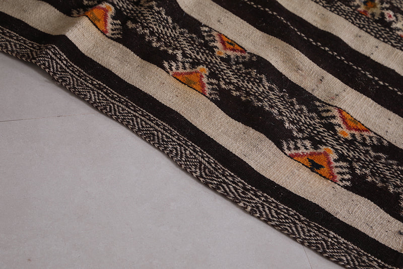 Handwoven Kilim Rug 4.5 FT X 8.5 FT – Traditional Moroccan Design - Handwoven Kilim