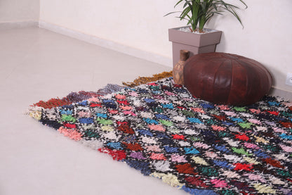 Berber Boucherouite area rug 5 X 6.1 Feet