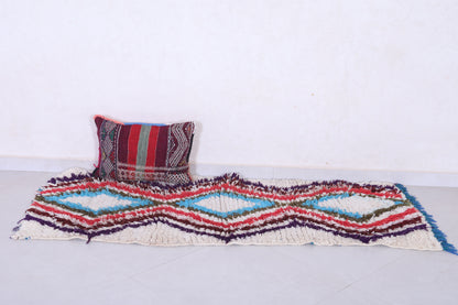 Vintage Handmade Moroccan Berber Rug 2.5 X 5.9 Feet