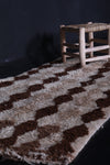 Hand knotted Moroccan rug 3.1 X 6.3 Feet