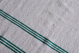 Beige and Green Striped Rug 5.4 X 9.4 Feet