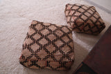 Two Moroccan berber old Style rug Poufs