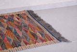 Moroccan colorful handwoven kilim 3.5 FT X 5.2 FT