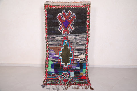 Berber Boucherouite Rug 3.1 X 6.6 Feet